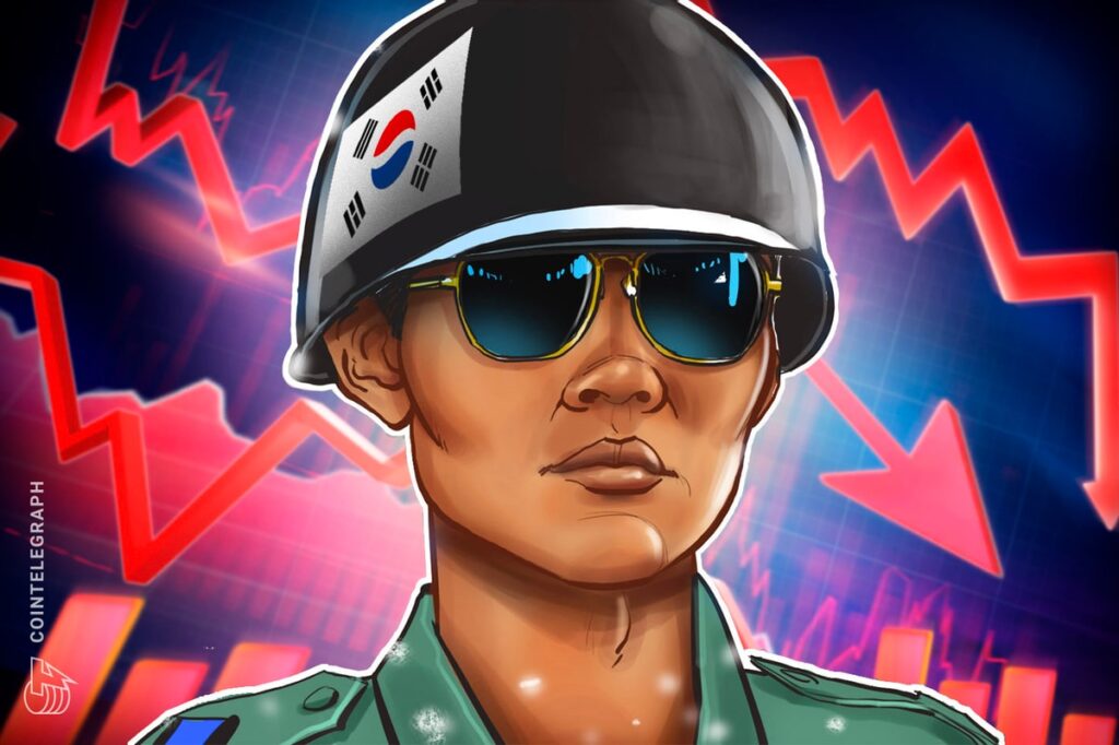 BTC/KRW pair dipped 30% as South Korea’s president declared martial law