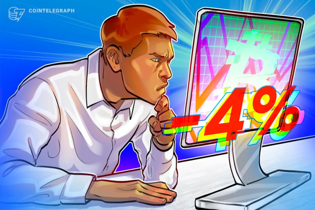 Bitcoin price dips 4% as TradingView ‘glitch’ sends dominance to zero