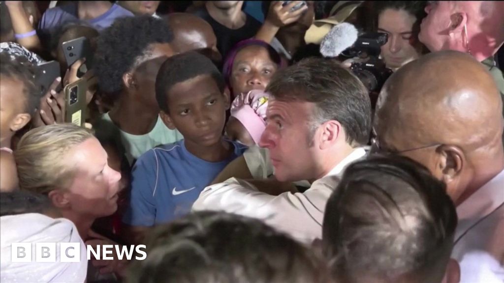 Emmanuel Macron heckled during visit to Mayotte