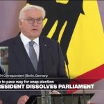 Germany's president dissolves parliament, sets national election for Feb. 23