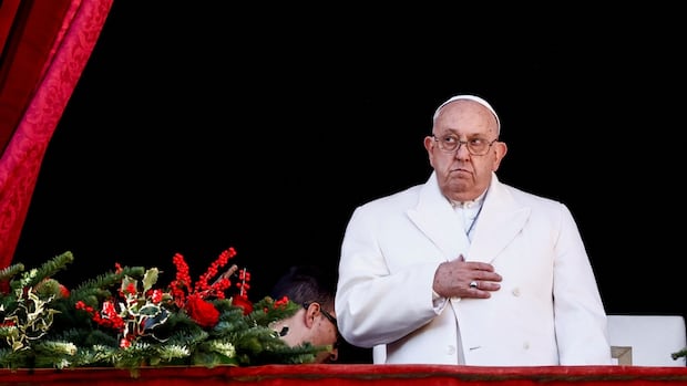 Pope urges the world to put down arms, ‘overcome divisions’ in Christmas message