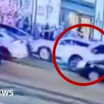 Moment New Orleans attacker enters busy street in pick-up truck