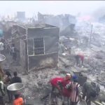 Blaze destroys Ghana's largest clothes market, over 100 shops were destroyed