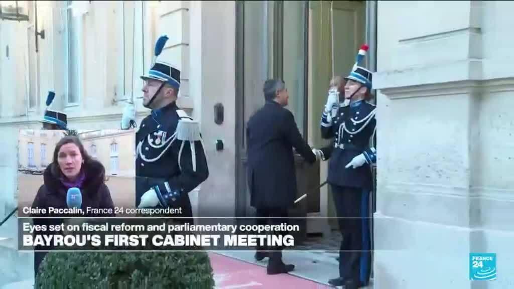 Bayrou's government attends its first cabinet meeting at the Elysée Palace